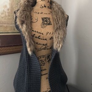 Faux fur vest